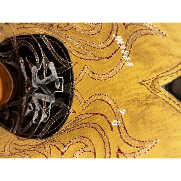 James Montague Nocona Black & Red Snakeskin Western Cowboy Boots - Picture 8 of 9